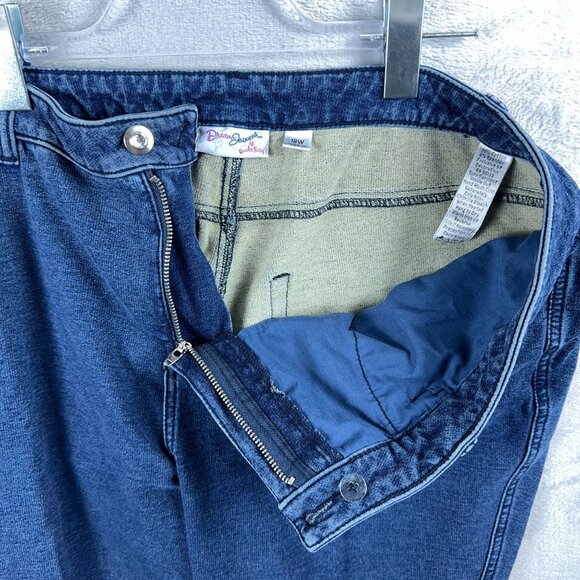 Dream Jeannes By Quacker Factory Capri Jeans High Rise Women's Blue Size 18W - Picture 5 of 12